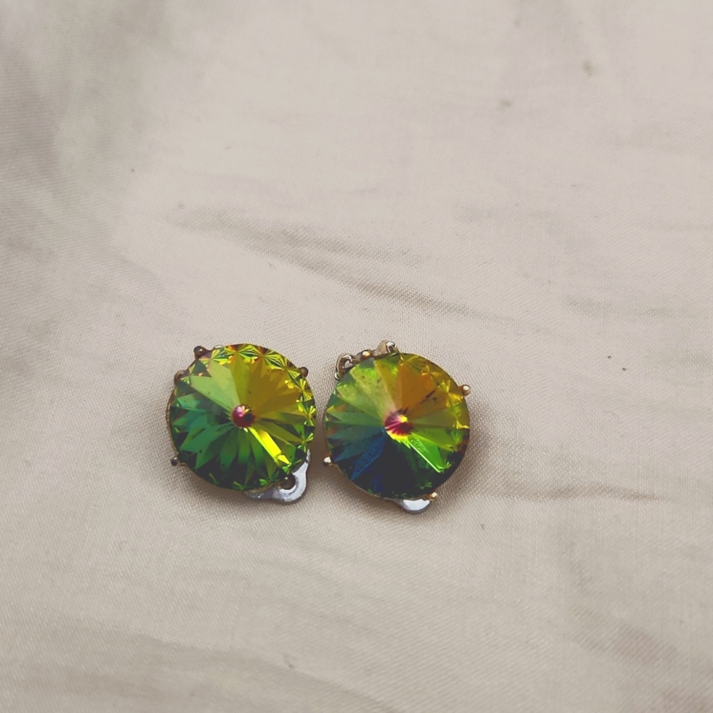 Prism clip on earrings